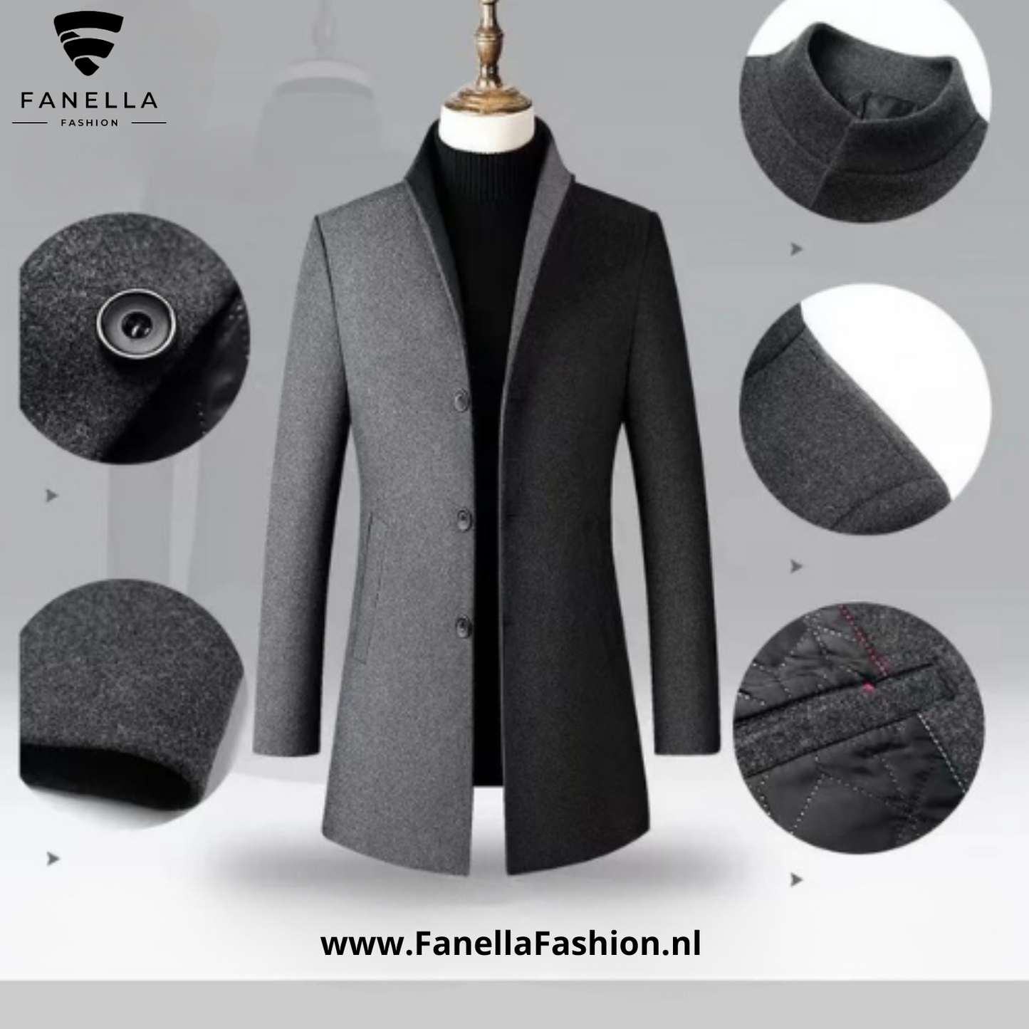 Enrico | Luxueuze heren mantel